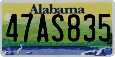 AL license plate 47AS835