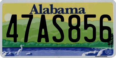 AL license plate 47AS856