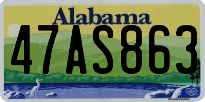 AL license plate 47AS863