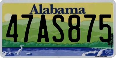 AL license plate 47AS875