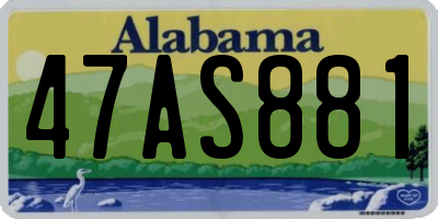 AL license plate 47AS881
