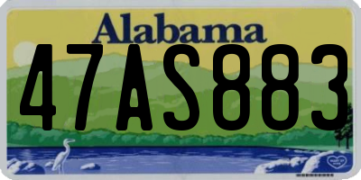 AL license plate 47AS883
