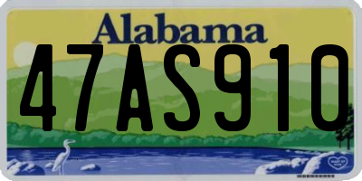 AL license plate 47AS910