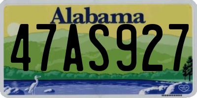 AL license plate 47AS927