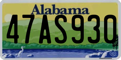 AL license plate 47AS930