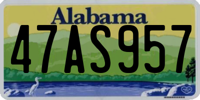 AL license plate 47AS957