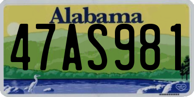 AL license plate 47AS981