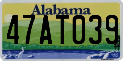 AL license plate 47AT039