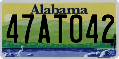 AL license plate 47AT042