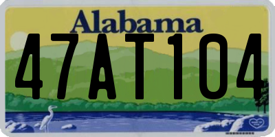 AL license plate 47AT104