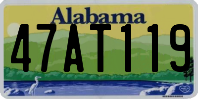AL license plate 47AT119