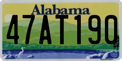 AL license plate 47AT190