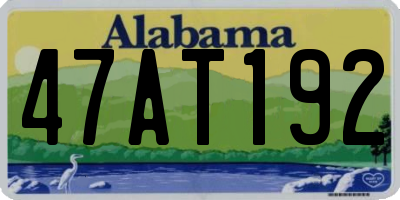 AL license plate 47AT192