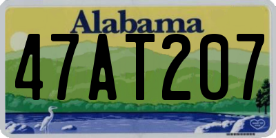 AL license plate 47AT207