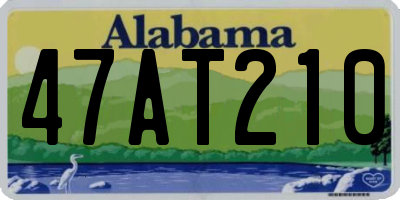 AL license plate 47AT210