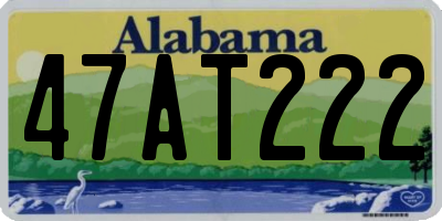 AL license plate 47AT222
