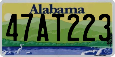 AL license plate 47AT223