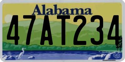 AL license plate 47AT234
