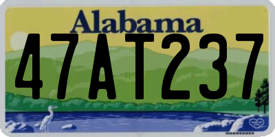 AL license plate 47AT237