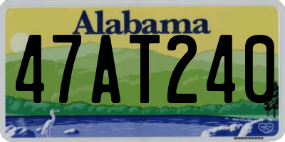 AL license plate 47AT240