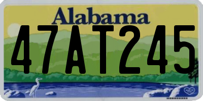 AL license plate 47AT245