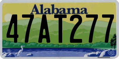 AL license plate 47AT277