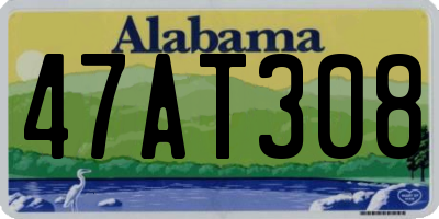 AL license plate 47AT308