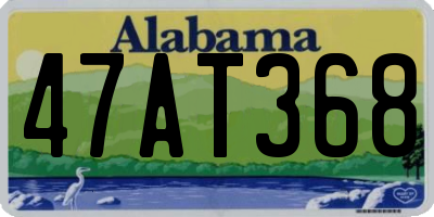 AL license plate 47AT368