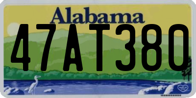 AL license plate 47AT380
