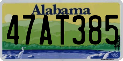 AL license plate 47AT385