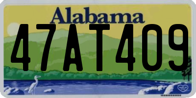 AL license plate 47AT409