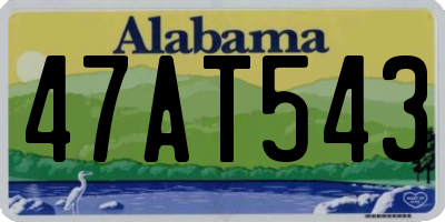 AL license plate 47AT543