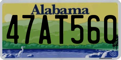 AL license plate 47AT560