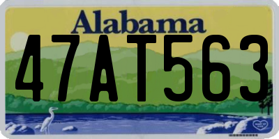 AL license plate 47AT563