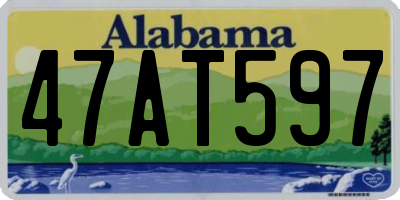 AL license plate 47AT597