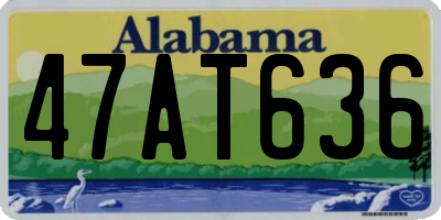 AL license plate 47AT636