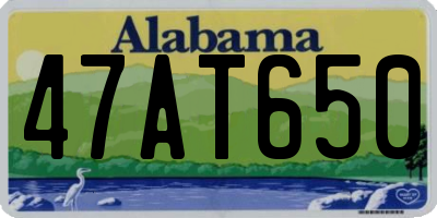 AL license plate 47AT650
