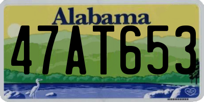 AL license plate 47AT653