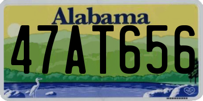AL license plate 47AT656