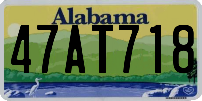 AL license plate 47AT718
