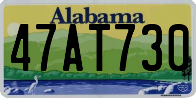 AL license plate 47AT730