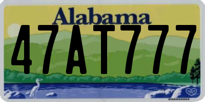 AL license plate 47AT777