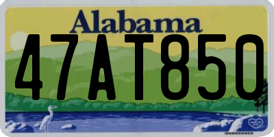 AL license plate 47AT850