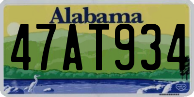 AL license plate 47AT934