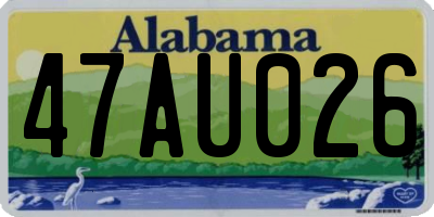 AL license plate 47AU026