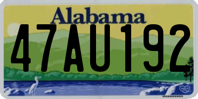 AL license plate 47AU192