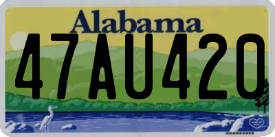 AL license plate 47AU420