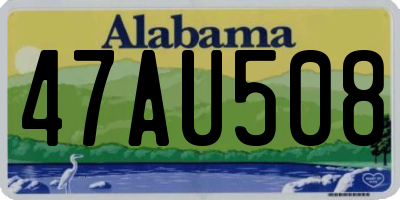 AL license plate 47AU508