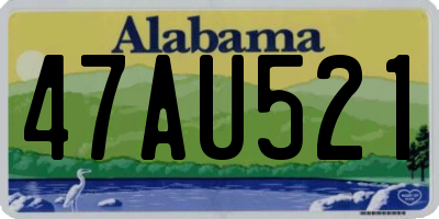 AL license plate 47AU521