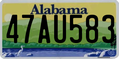 AL license plate 47AU583